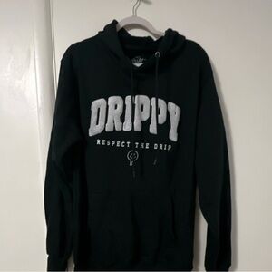 Eighty Eight Green Hoodie with White 'DRIPPY' Graphic